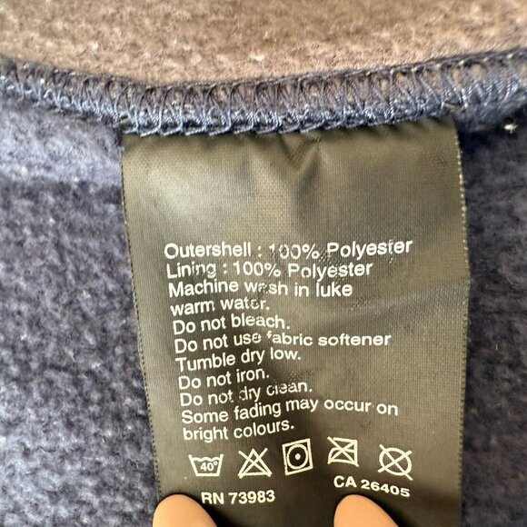 Helly Hansen Fleece Vest Mens Large Full Zip Sleeveless Sweater Mock Neck Blue - Picture 7 of 7